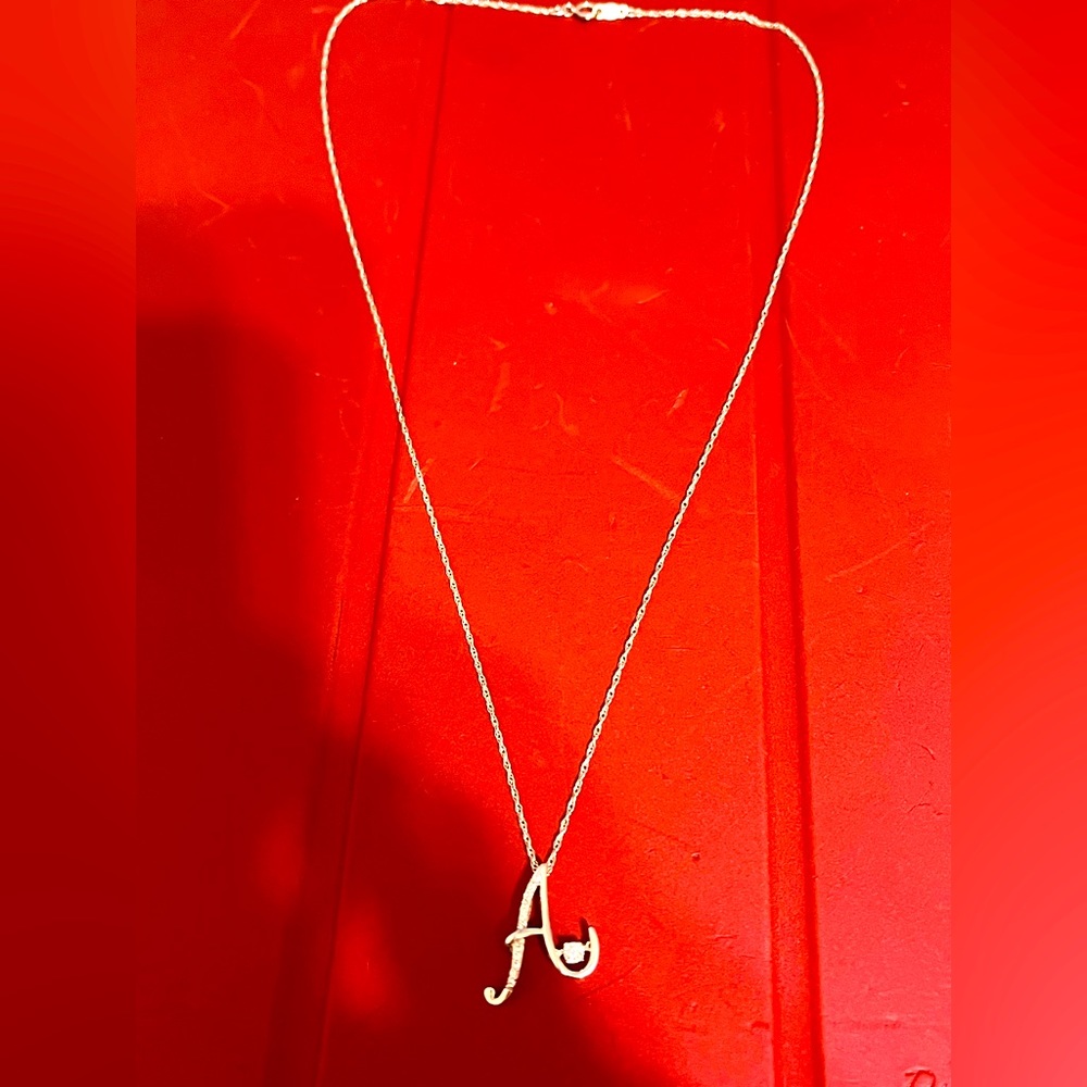 925 Sterling Silver letter A necklace